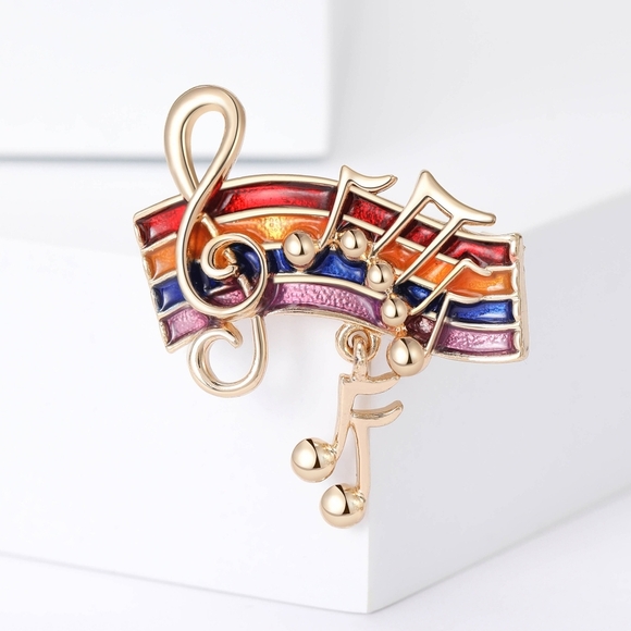 VQ Music Note Brooch - Picture 4 of 6